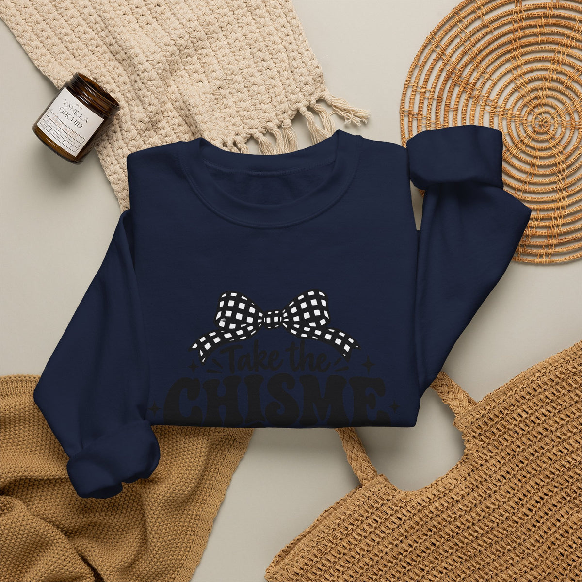 Christian Crewneck Sweatshirt - "Take the Chisme to Jesus, Not the Group Chat"