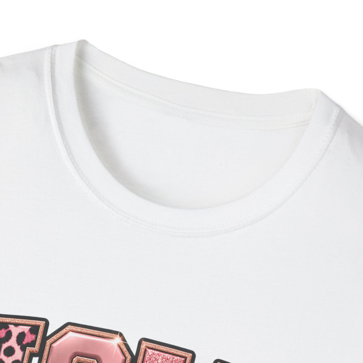 Holy But Hood T-Shirt — Pink Leopard Ribbon Graphic Tee