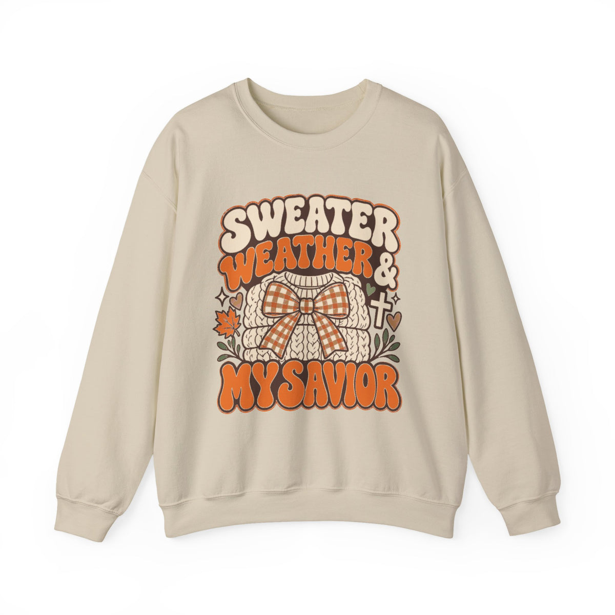 Sweater Weather & My Savior Sweatshirt — Cozy Fall Christian Crewneck