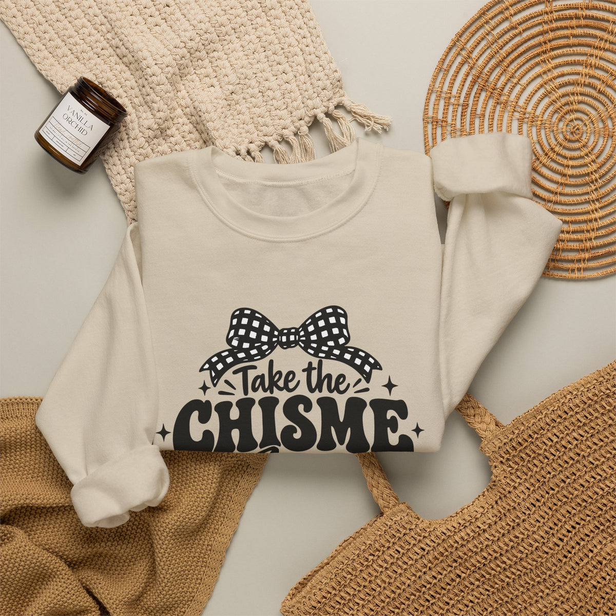 Christian Crewneck Sweatshirt - "Take the Chisme to Jesus, Not the Group Chat"