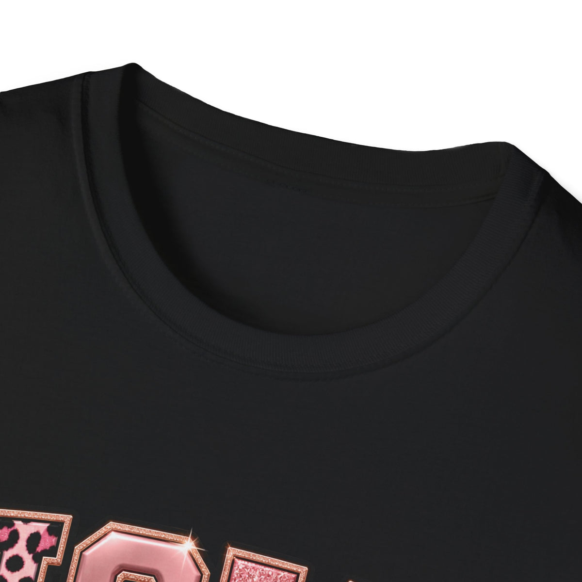 Holy But Hood T-Shirt — Pink Leopard Ribbon Graphic Tee