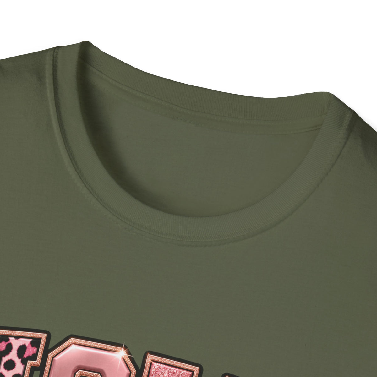 Holy But Hood T-Shirt — Pink Leopard Ribbon Graphic Tee