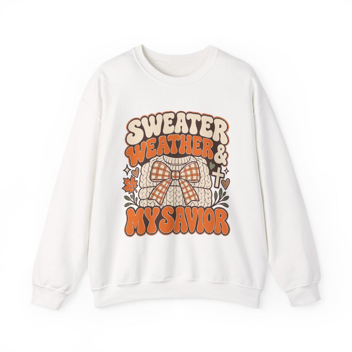 Sweater Weather & My Savior Sweatshirt — Cozy Fall Christian Crewneck